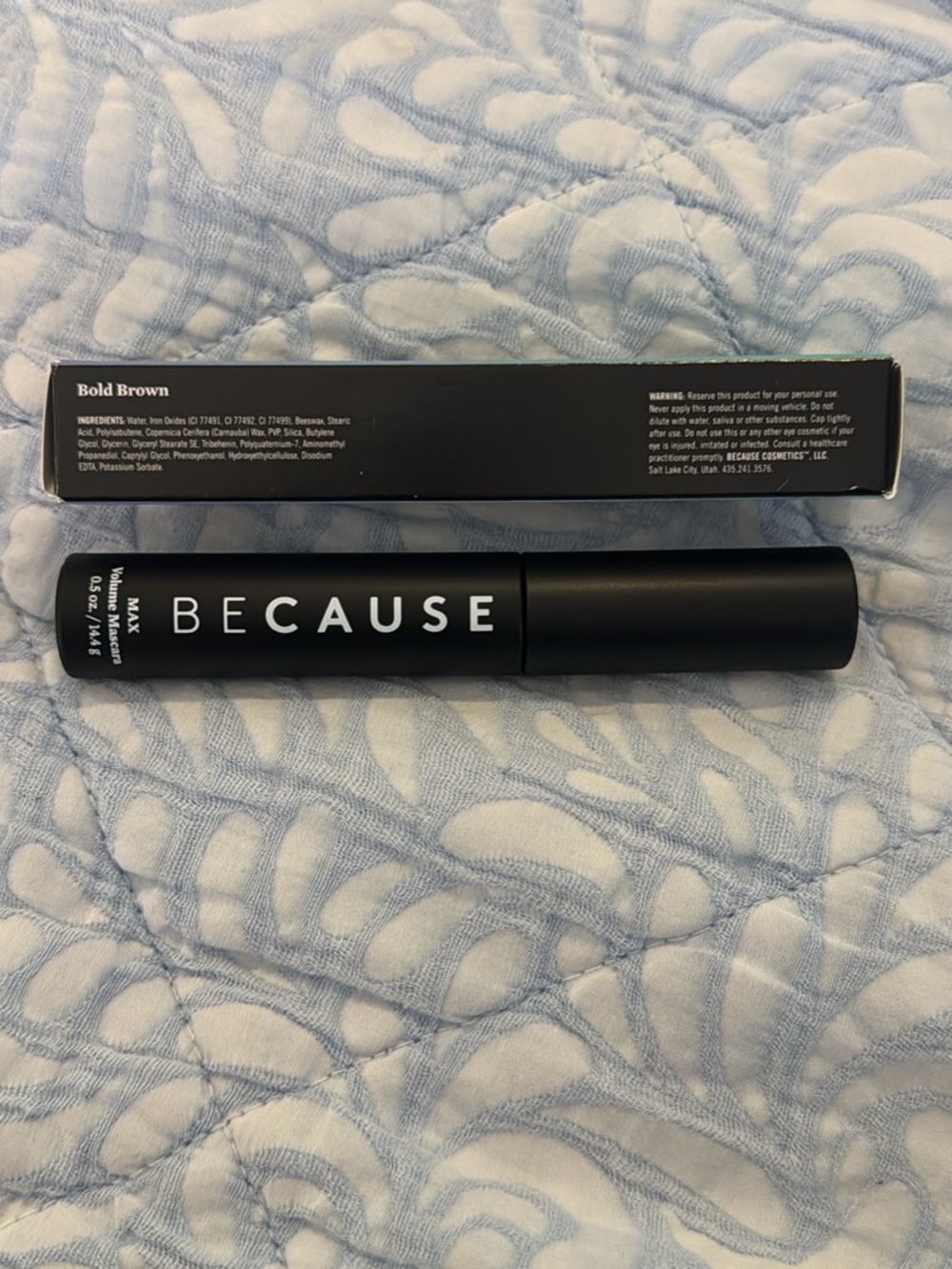 BeCAUSE Bold Brown Mascara — Deep Brown Lash Volume